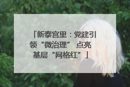 新泰宫里：党建引领“微治理” 点亮基层“网格红”