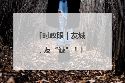 时政眼｜友城，友“诚”！