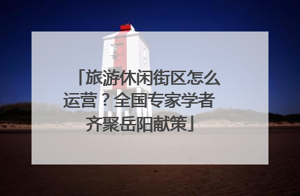 旅游休闲街区怎么运营？全国专家学者齐聚岳阳献策