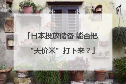 日本投放储备 能否把“天价米”打下来？