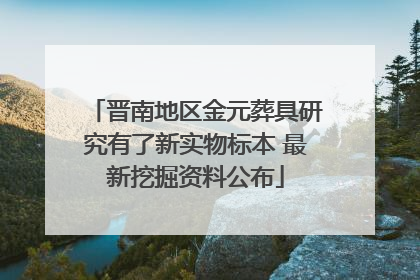 晋南地区金元葬具研究有了新实物标本 最新挖掘资料公布
