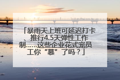 暴雨天上班可延迟打卡、推行4.5天弹性工作制……这些企业花式宠员工你“慕”了吗？