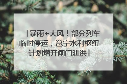 暴雨+大风！部分列车临时停运，邕宁水利枢纽计划增开闸门泄洪