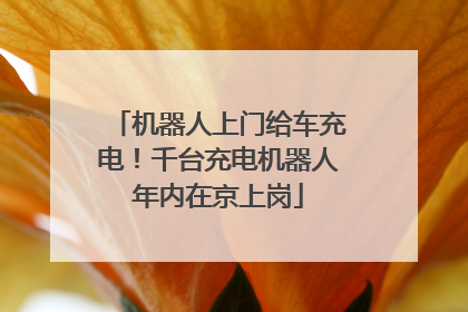 机器人上门给车充电！千台充电机器人年内在京上岗