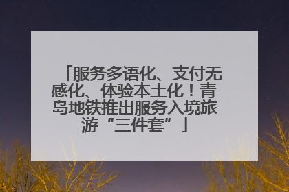 服务多语化、支付无感化、体验本土化！青岛地铁推出服务入境旅游“三件套”