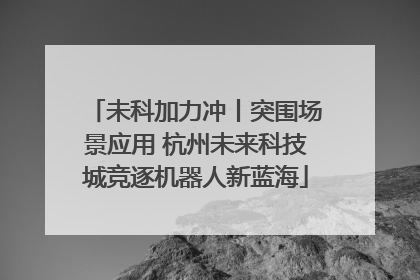 未科加力冲丨突围场景应用 杭州未来科技城竞逐机器人新蓝海