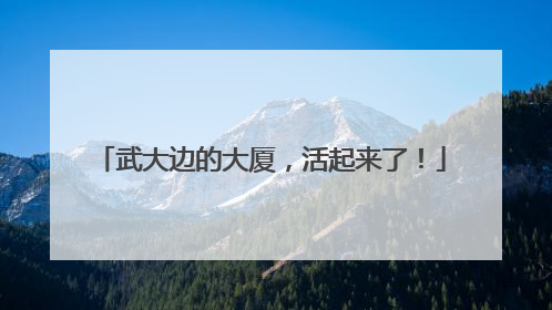 武大边的大厦，活起来了！