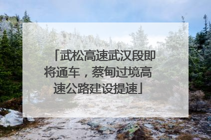 武松高速武汉段即将通车，蔡甸过境高速公路建设提速