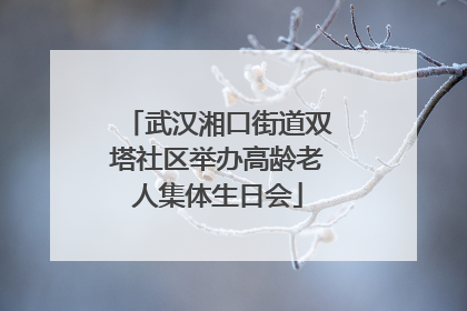武汉湘口街道双塔社区举办高龄老人集体生日会