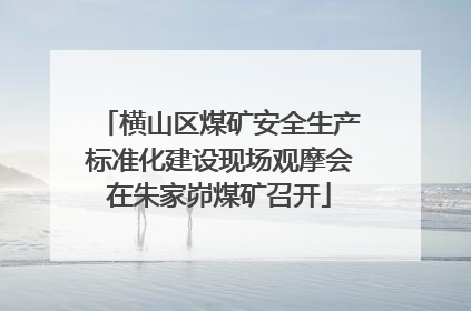 横山区煤矿安全生产标准化建设现场观摩会在朱家峁煤矿召开
