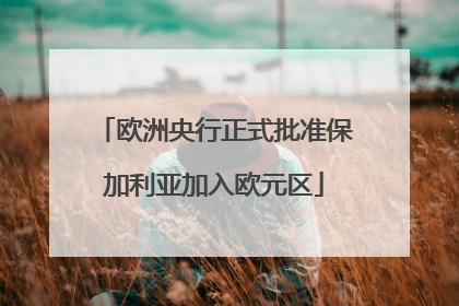 欧洲央行正式批准保加利亚加入欧元区