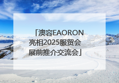 澳容EAORON亮相2025服贸会展前推介交流会