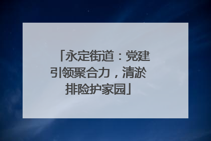 永定街道：党建引领聚合力，清淤排险护家园