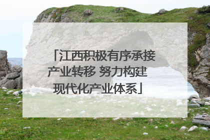 江西积极有序承接产业转移 努力构建现代化产业体系