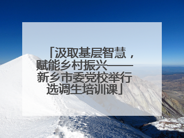 汲取基层智慧，赋能乡村振兴——新乡市委党校举行选调生培训课