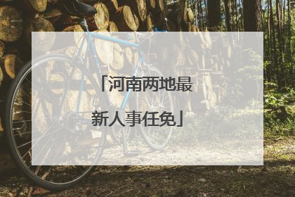 河南两地最新人事任免