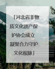 河北省非物质文化遗产保护协会成立 凝聚合力守护文化根脉