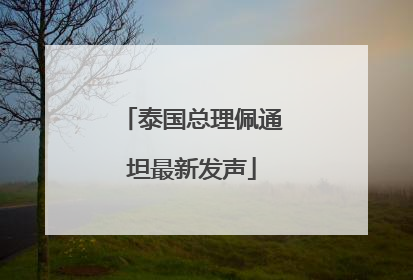 泰国总理佩通坦最新发声
