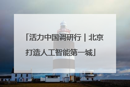 活力中国调研行｜北京打造人工智能第一城