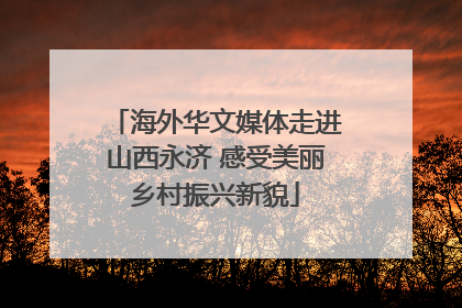 海外华文媒体走进山西永济 感受美丽乡村振兴新貌