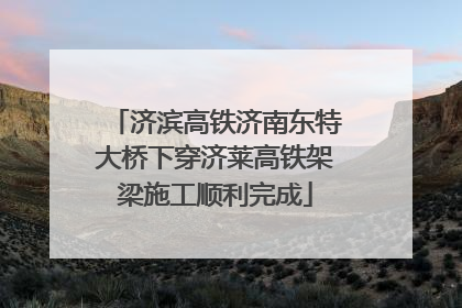 济滨高铁济南东特大桥下穿济莱高铁架梁施工顺利完成