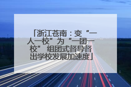 浙江苍南：变“一人一校”为“一团一校” 组团式督导督出学校发展加速度