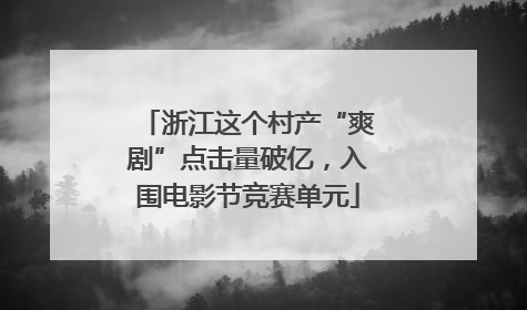 浙江这个村产“爽剧”点击量破亿，入围电影节竞赛单元