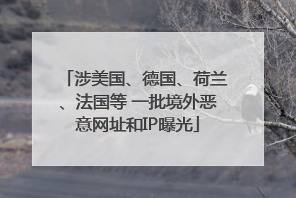 涉美国、德国、荷兰、法国等 一批境外恶意网址和IP曝光