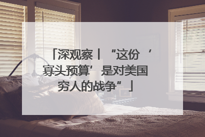 深观察丨“这份‘寡头预算’是对美国穷人的战争”