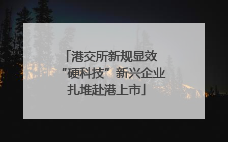 港交所新规显效 “硬科技”新兴企业扎堆赴港上市