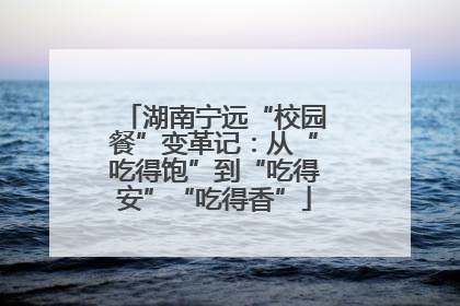 湖南宁远“校园餐”变革记：从“吃得饱”到“吃得安”“吃得香”