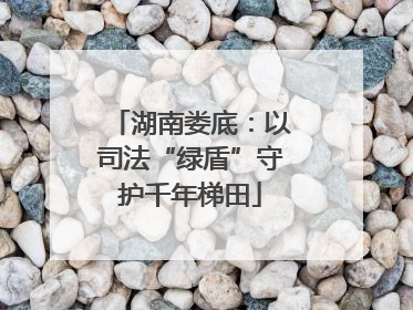 湖南娄底：以司法“绿盾”守护千年梯田