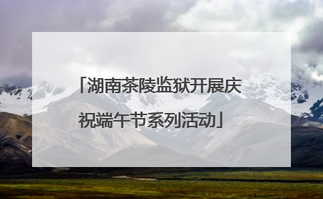 湖南茶陵监狱开展庆祝端午节系列活动