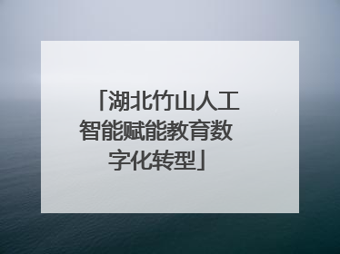 湖北竹山人工智能赋能教育数字化转型