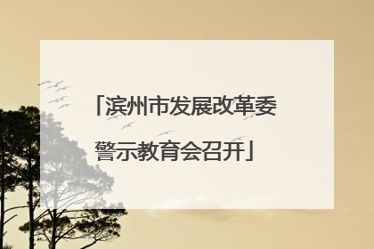 滨州市发展改革委警示教育会召开