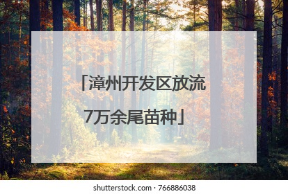 漳州开发区放流7万余尾苗种