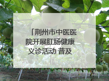 荆州市中医医院开展肛肠健康义诊活动 普及“三早”理念 传递健康生活