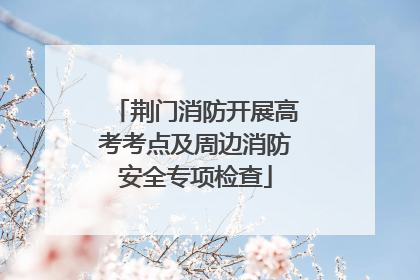 荆门消防开展高考考点及周边消防安全专项检查