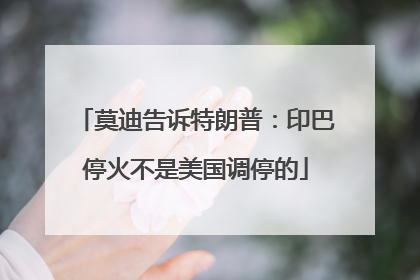 莫迪告诉特朗普：印巴停火不是美国调停的
