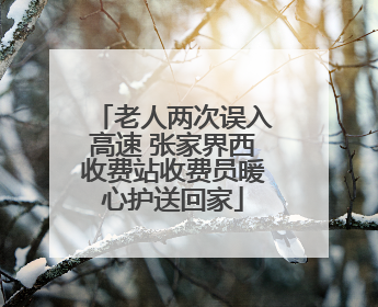 老人两次误入高速 张家界西收费站收费员暖心护送回家