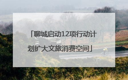 聊城启动12项行动计划扩大文旅消费空间