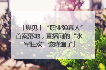 舆见丨“职业弹幕人”首案落地，直播间的“水军狂欢”该降温了