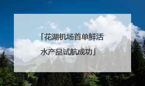 花湖机场首单鲜活水产品试航成功