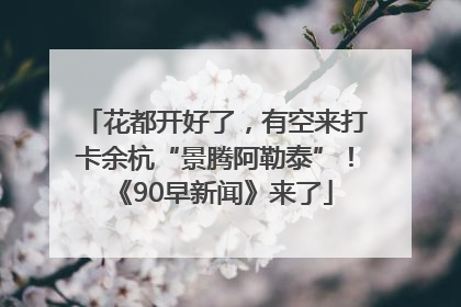 花都开好了，有空来打卡余杭“景腾阿勒泰”！《90早新闻》来了