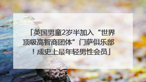 英国男童2岁半加入“世界顶级高智商团体”门萨俱乐部！成史上最年轻男性会员