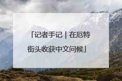 记者手记｜在厄特街头收获中文问候