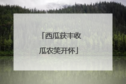 西瓜获丰收 瓜农笑开怀