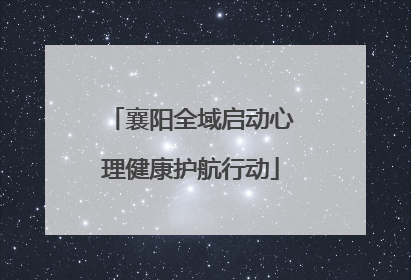 襄阳全域启动心理健康护航行动
