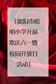 襄阳市昭明小学开展欢庆六一暨校园开放日活动