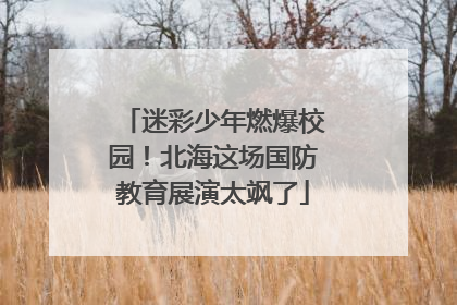迷彩少年燃爆校园！北海这场国防教育展演太飒了